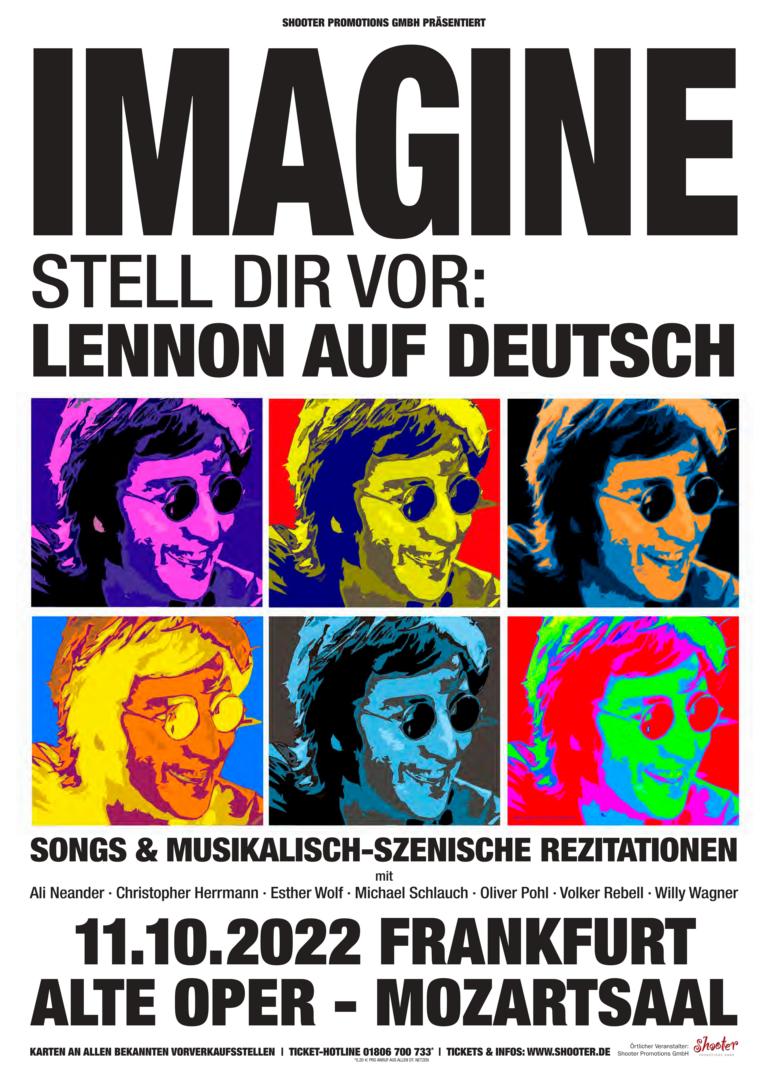 Plakat Imagine|Stell dir vor: Lennon auf Deutsch